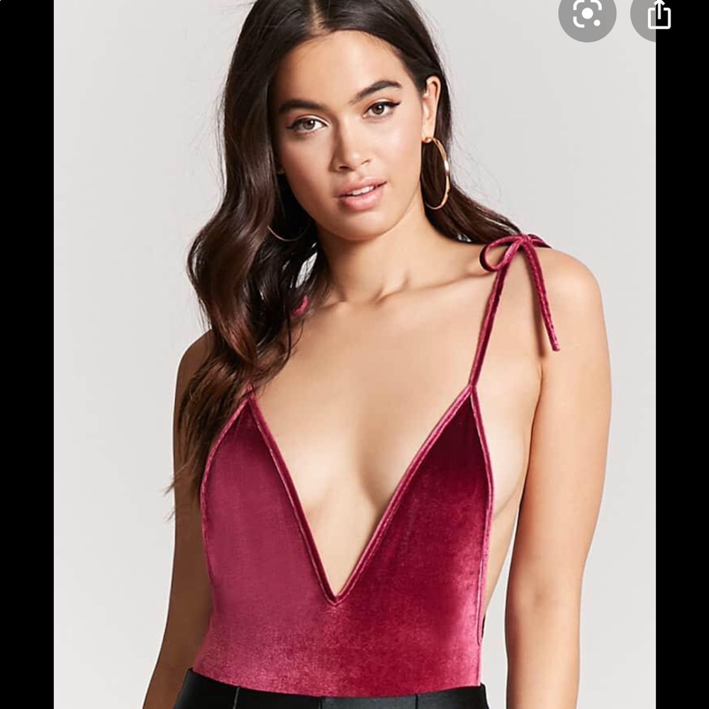 NWT! Velvet, tie strap bodysuit
